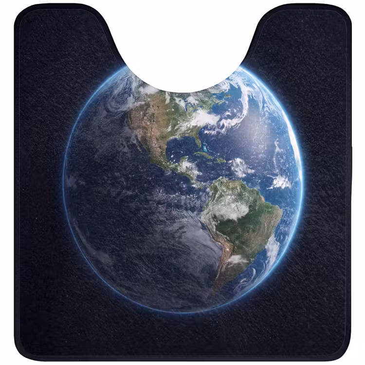 WC Vorleger - Erde – Weltraum – Kosmos - Aarde - Ruimte - Kosmos WCmat U-uitsnede middel