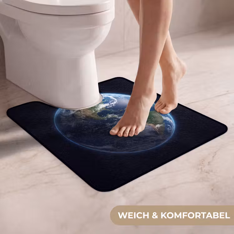 WC Vorleger - Erde – Weltraum – Kosmos - Aarde - Ruimte - Kosmos WCmat U-uitsnede middel