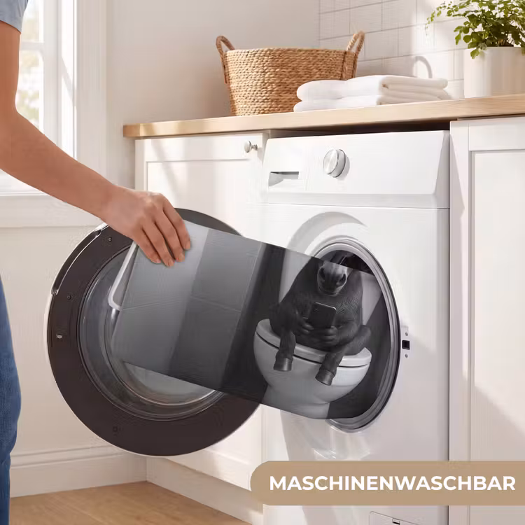 Ezel - Telefoon - Toilet - Zwart - Wit WCmat middel -USP_WasbaarDE