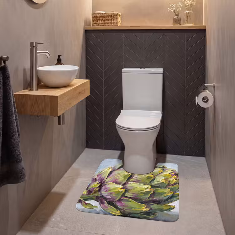 WC Vorleger - Essen – Artischocke – Modern - Eten - Artisjok - Modern WCmat U-uitsnede middel