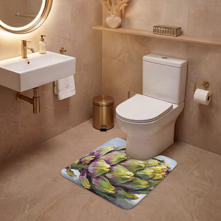 WC Vorleger - Essen – Artischocke – Modern - Eten - Artisjok - Modern WCmat U-uitsnede middel