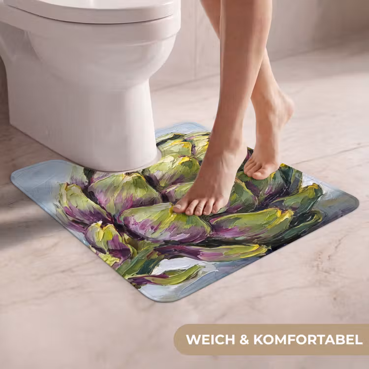 WC Vorleger - Essen – Artischocke – Modern - Eten - Artisjok - Modern WCmat U-uitsnede middel