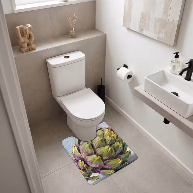 WC Vorleger - Essen – Artischocke – Modern - Eten - Artisjok - Modern WCmat U-uitsnede middel
