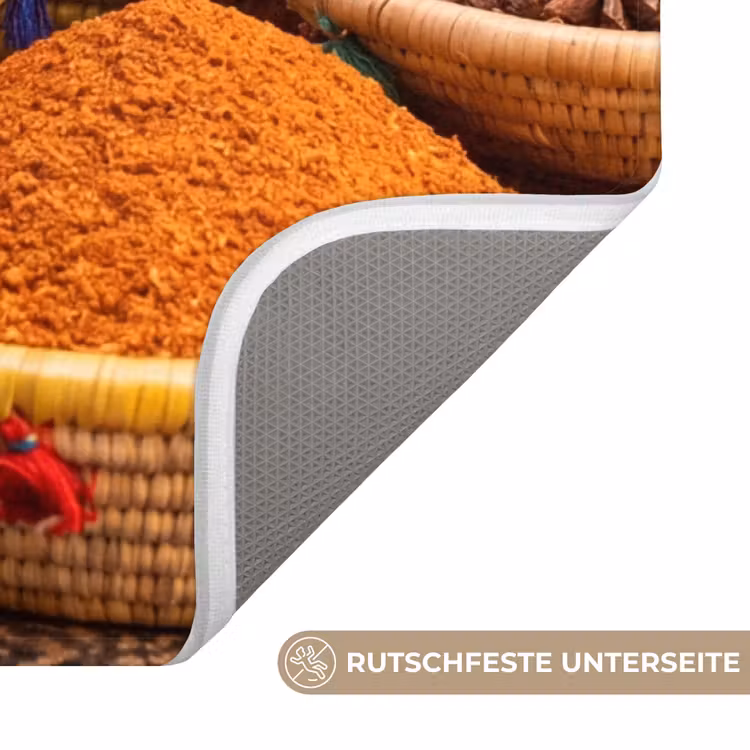 WC Vorleger - Essen – Farbenfroh – Kultur - Eten - Kleurrijk - Cultuur WCmat U-uitsnede middel