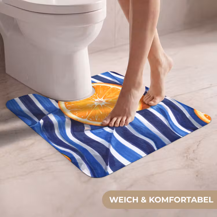 WC Vorleger - Essen – Obst – Orange - Eten - Fruit - Oranje WCmat U-uitsnede middel