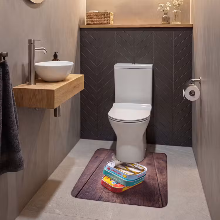 WC Vorleger - Fisch – Dosen – Küche - Vis - Blikjes - Keuken WCmat U-uitsnede middel