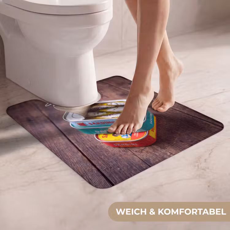 WC Vorleger - Fisch – Dosen – Küche - Vis - Blikjes - Keuken WCmat U-uitsnede middel