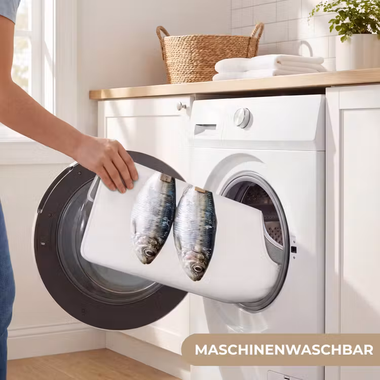 WC Vorleger - Fisch – Hängend – Essen - Vis - Hangend - Eten WCmat U-uitsnede middel