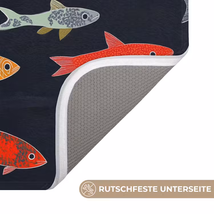 Vissen - Patroon - Kleurrijk WCmat middel 1009 -USP_AntislipDE