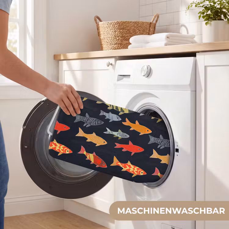 Vissen - Patroon - Kleurrijk WCmat middel 1009 -USP_WasbaarDE