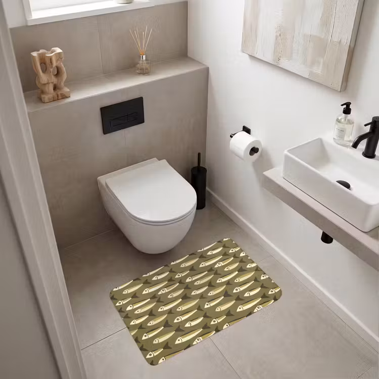Vis - Patroon - Groen WCmat middel 1009 -sfeer1