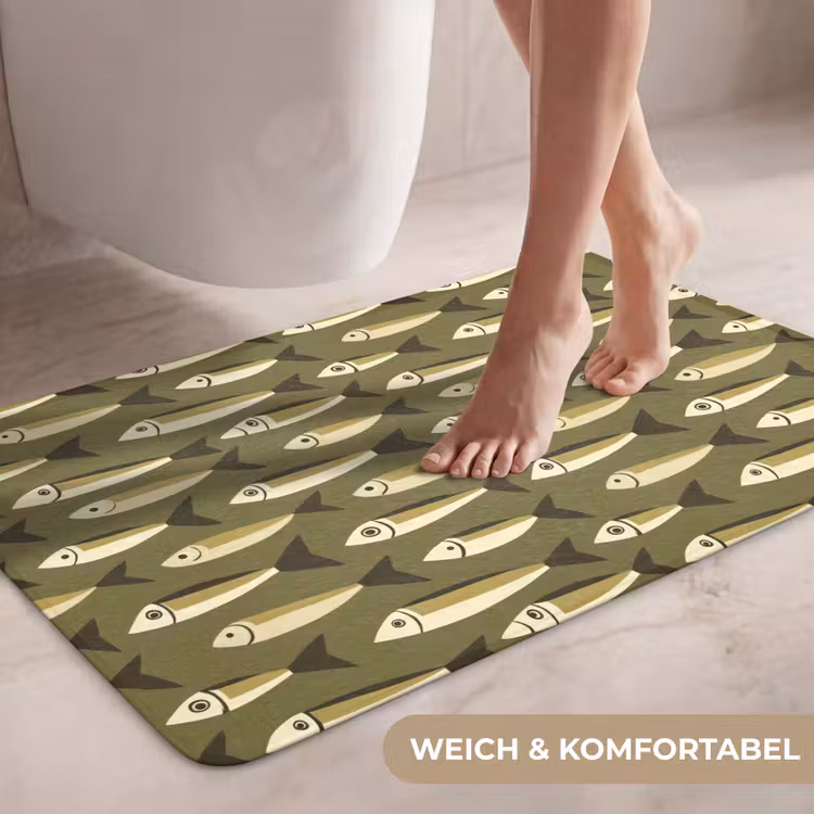 Vis - Patroon - Groen WCmat middel 1009 -USP_ZachtDE