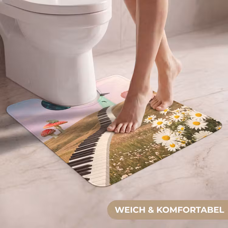 WC Vorleger - Fisch – Natur – Abstrakt - Vis - Natuur - Abstract WCmat U-uitsnede middel