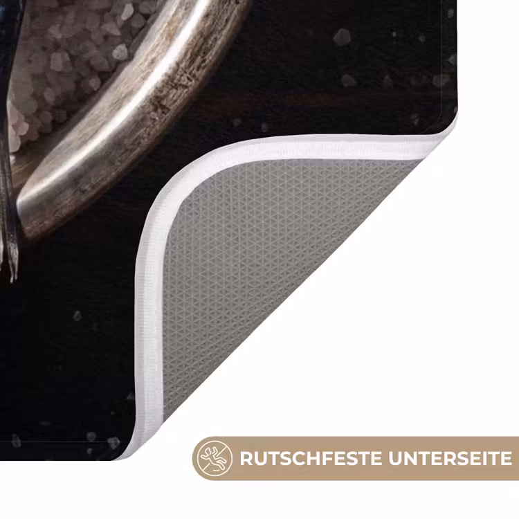 WC Vorleger - Fisch – Salz – Essen - Vis - Zout - Eten WCmat U-uitsnede middel
