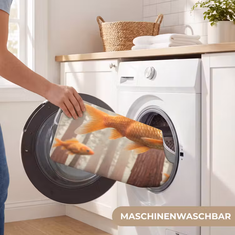 WC Vorleger - Fisch – Wald – Fantasie - Vis - Bos - Fantasie WCmat U-uitsnede middel
