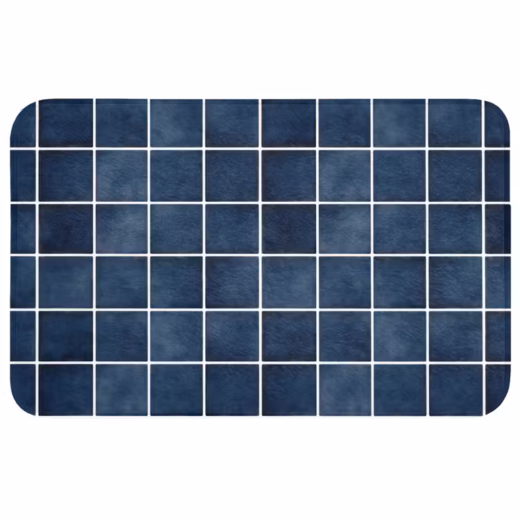 Tegel - Modern - Blauw WCmat middel 1009 -3d