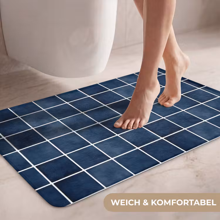 Tegel - Modern - Blauw WCmat middel 1009 -USP_ZachtDE