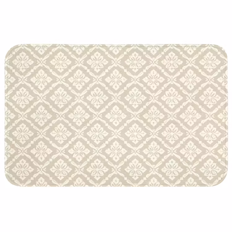 Floraal - Ornament - Beige WCmat middel 1009 -3d