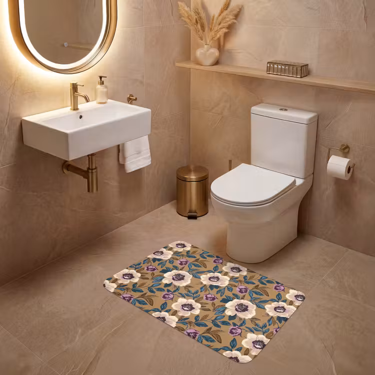 Floraal - Stilleven - Kleurrijk WCmat middel 1009 -sfeer3