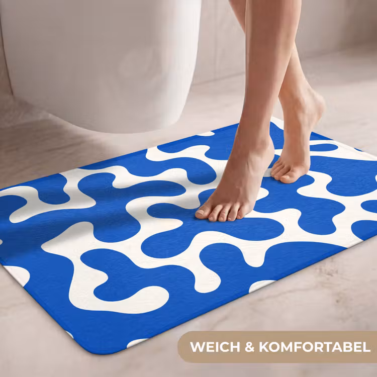 Vormen - Abstract - Blauw - Golven WCmat middel -USP_ZachtDE