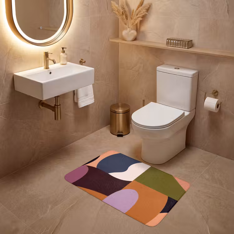 Vormen - Abstract - Kleuren - Vierkant WCmat middel -sfeer3