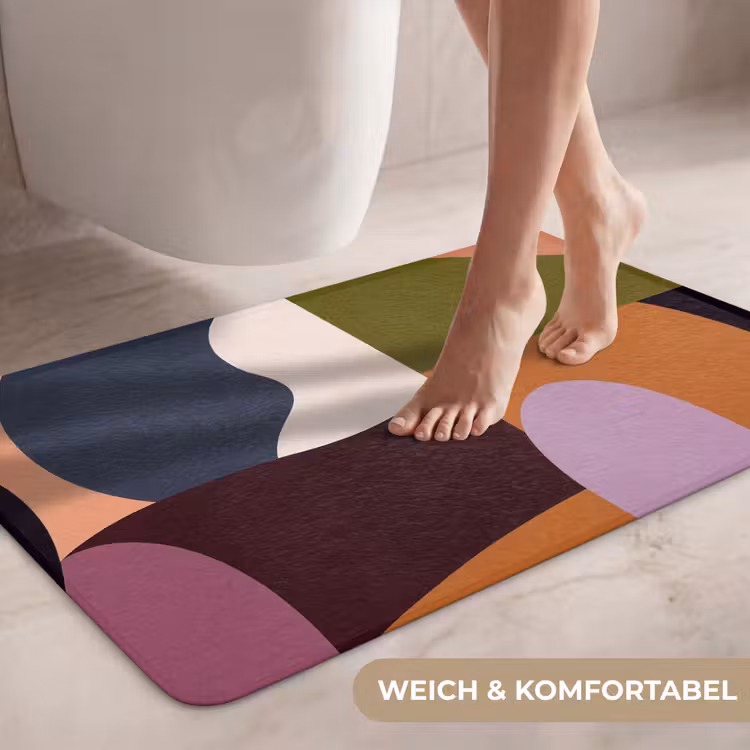 Vormen - Abstract - Kleuren - Vierkant WCmat middel -USP_ZachtDE