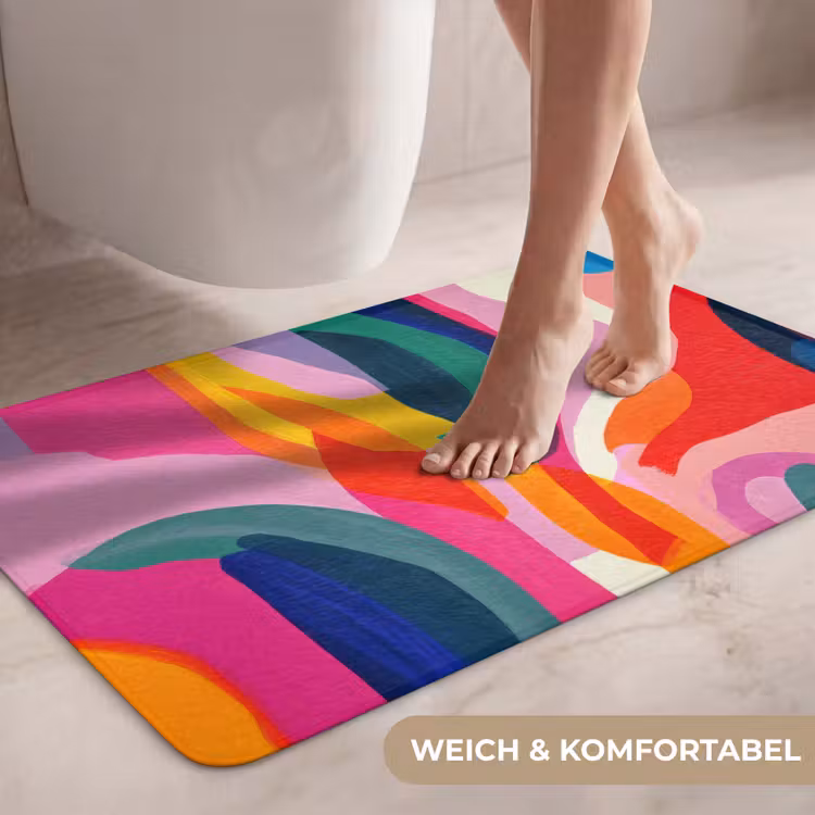 Vormen - Golvend - Abstract - Felroze WCmat middel -USP_ZachtDE