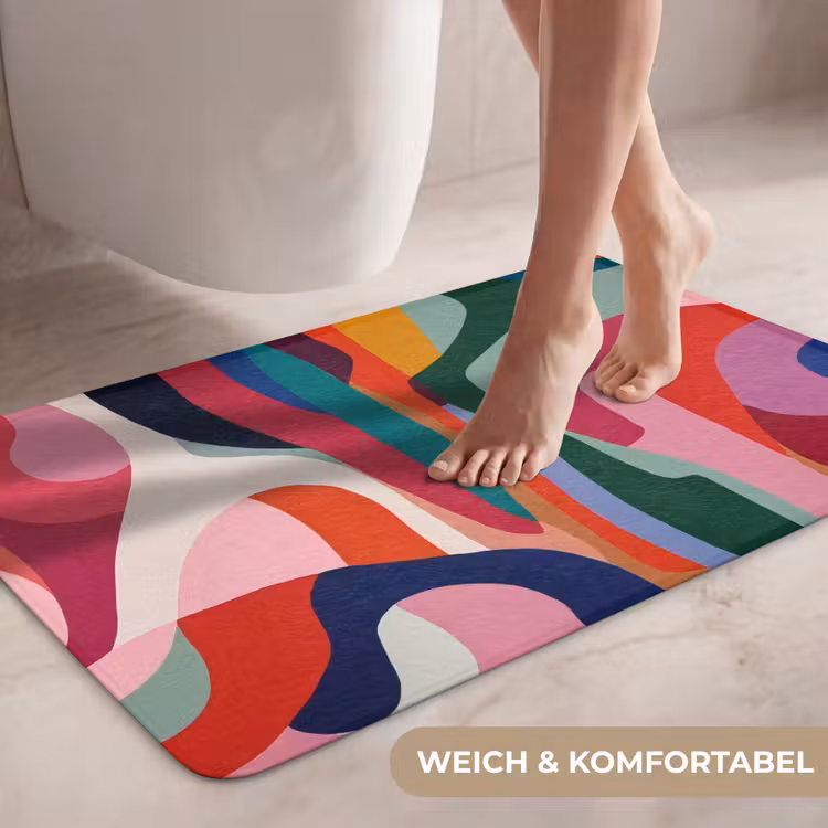 Vormen - Bochten - Kleurrijk - Abstract WCmat middel -USP_ZachtDE