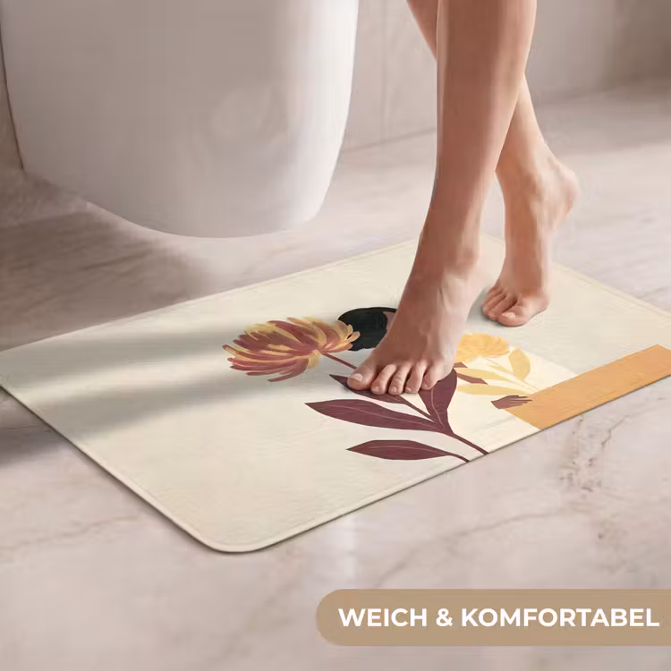 Vrouw - Minimalistisch - Bloem WCmat klein -USP_ZachtDE