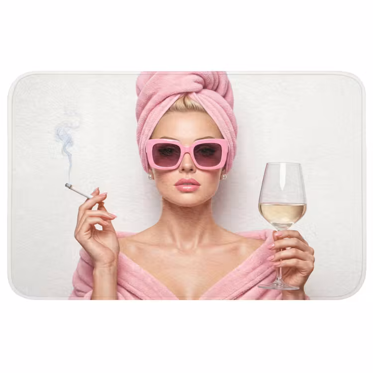Vrouw - Roze - Wijn - Zonnebril WCmat middel -3d