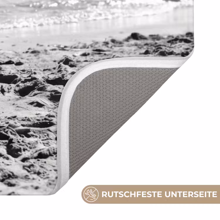 Vrouwen - Zonnehoed - Strand - Zwart - Wit WCmat middel -USP_AntislipDE