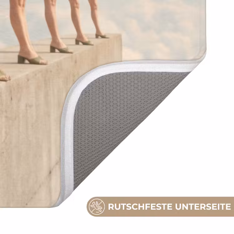 WC Vorleger - Frauen – Tauchhaltung – Wolken - Vrouwen - Duikhouding - Wolken WCmat U-uitsnede middel