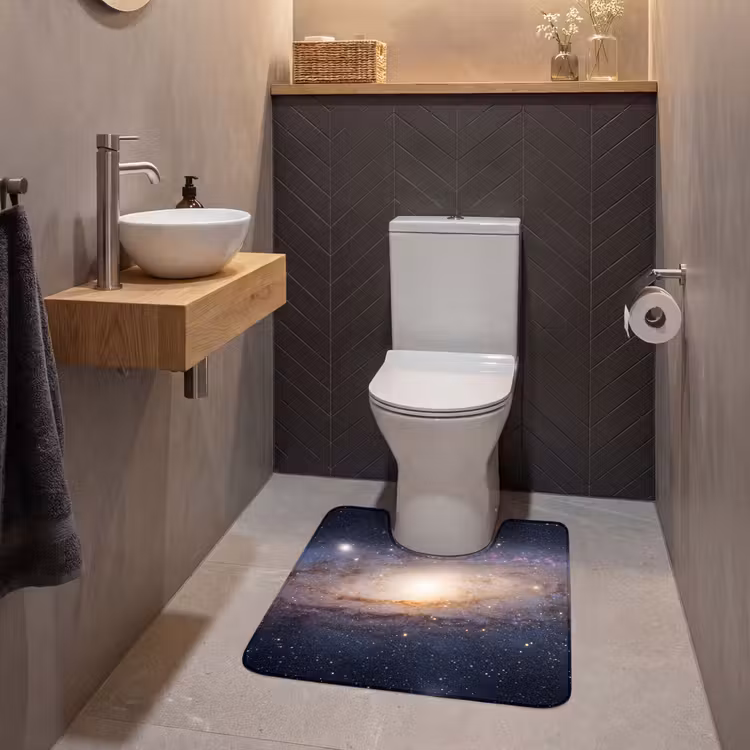 WC Vorleger - Galaxie – Weltraum – Kosmos - Sterrenstelsel - Ruimte - Kosmos WCmat U-uitsnede middel