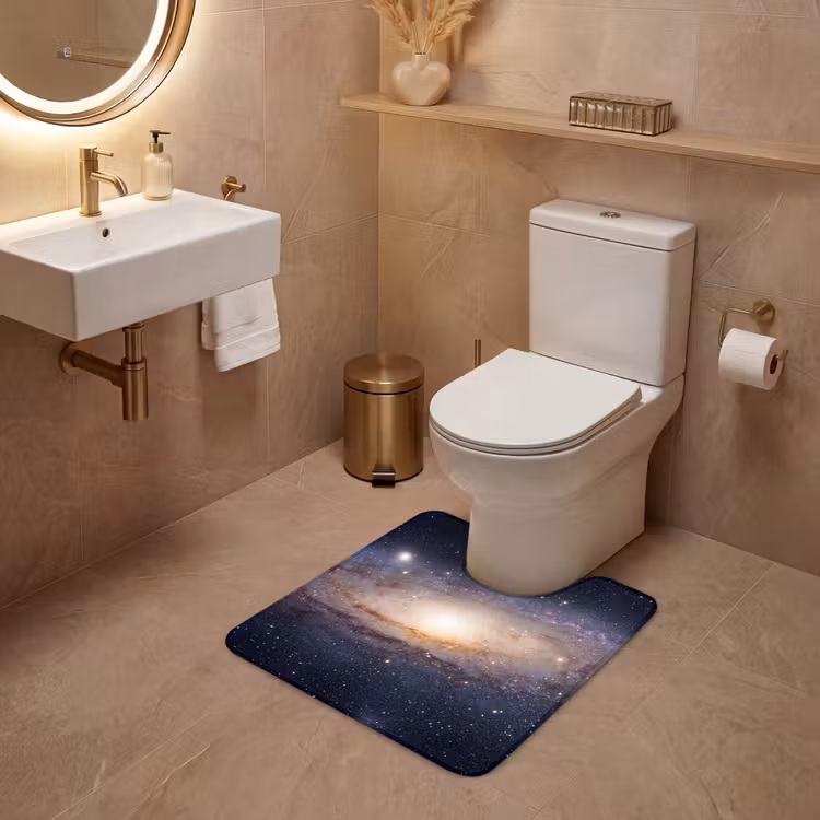 WC Vorleger - Galaxie – Weltraum – Kosmos - Sterrenstelsel - Ruimte - Kosmos WCmat U-uitsnede middel