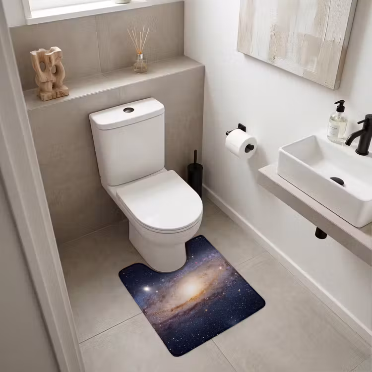 WC Vorleger - Galaxie – Weltraum – Kosmos - Sterrenstelsel - Ruimte - Kosmos WCmat U-uitsnede middel