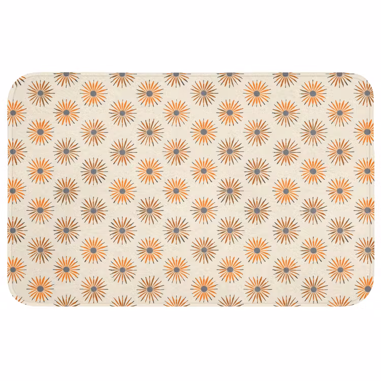Madelief - Patroon - Oranje WCmat middel 1009 -3d