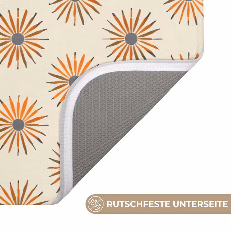Madelief - Patroon - Oranje WCmat middel 1009 -USP_AntislipDE