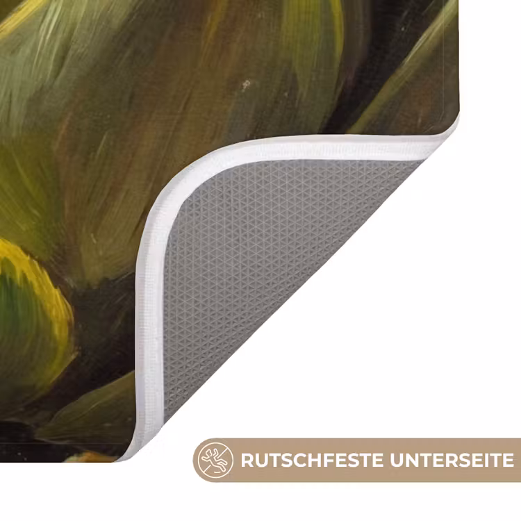 WC Vorleger - Gemüse – Artischocke – Grün - Groente - Artisjok - Groen WCmat U-uitsnede middel