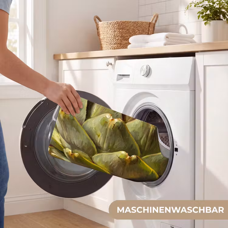 WC Vorleger - Gemüse – Artischocke – Grün - Groente - Artisjok - Groen WCmat U-uitsnede middel