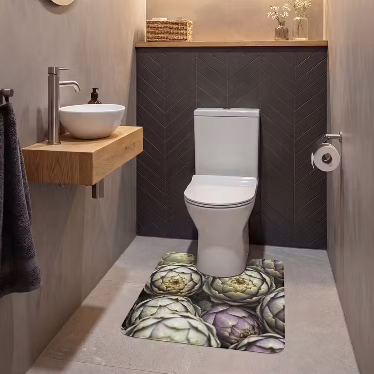 WC Vorleger - Gemüse – Frisch – Essen - Groenten - Vers - Eten WCmat U-uitsnede middel