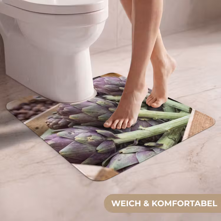 WC Vorleger - Gemüse – Markt – Frisch - Groenten - Markt - Vers WCmat U-uitsnede middel