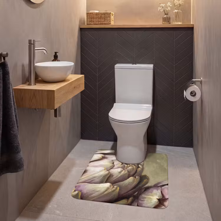WC Vorleger - Gemüse – Stillleben – Gemälde - Groente - Stilleven - Schilderij WCmat U-uitsnede middel