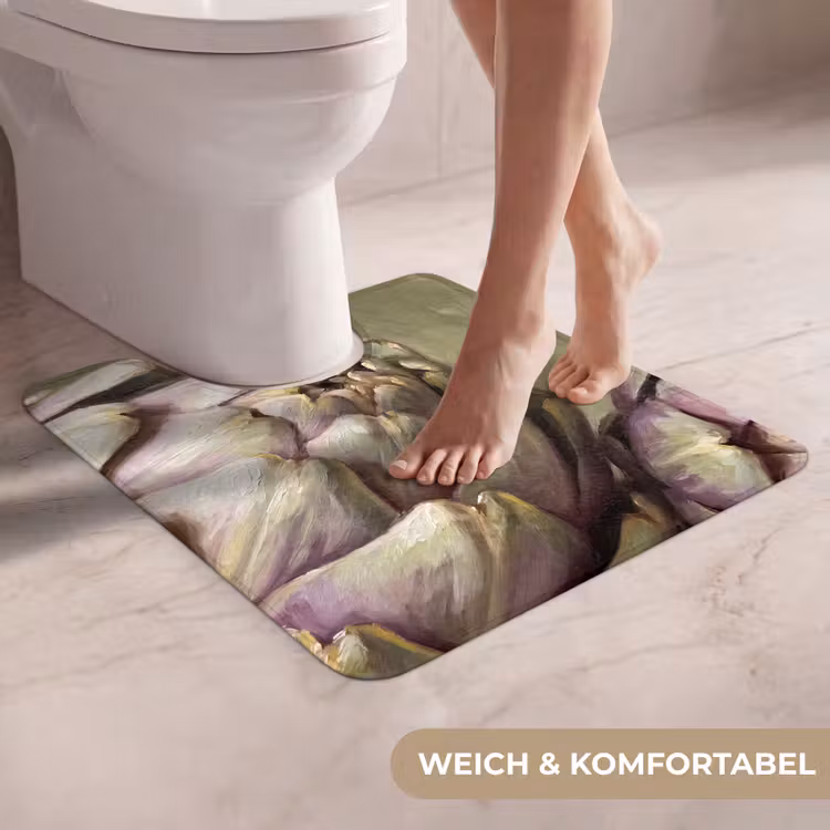 WC Vorleger - Gemüse – Stillleben – Gemälde - Groente - Stilleven - Schilderij WCmat U-uitsnede middel