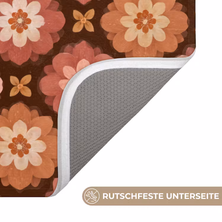 Geometrisch - Bloemen - Kleurrijk WCmat middel 1009 -USP_AntislipDE