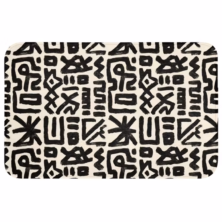 Geometrisch - Figuren - Zwart WCmat middel 1009 -3d