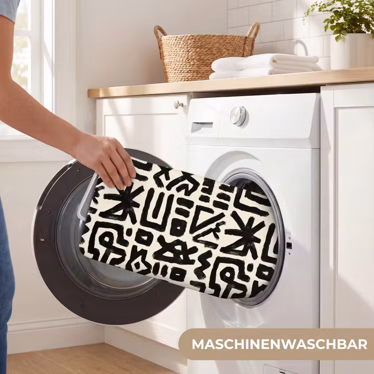 Geometrisch - Figuren - Zwart WCmat middel 1009 -USP_WasbaarDE