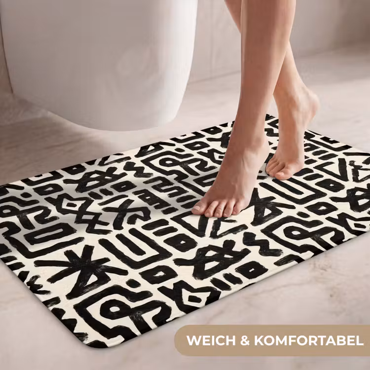 Geometrisch - Figuren - Zwart WCmat middel 1009 -USP_ZachtDE