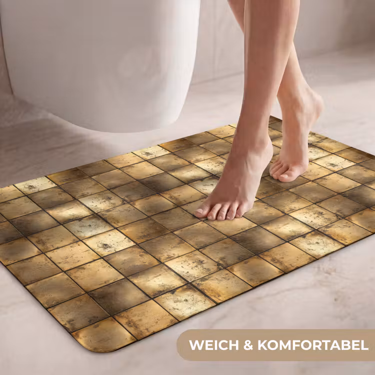Geometrisch - Tegels - Goud WCmat middel 1009 -USP_ZachtDE