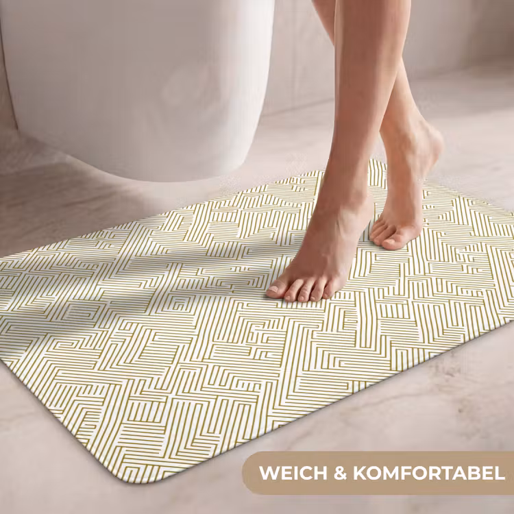 Geometrisch - Lijnen - Groen WCmat middel 1009 -USP_ZachtDE