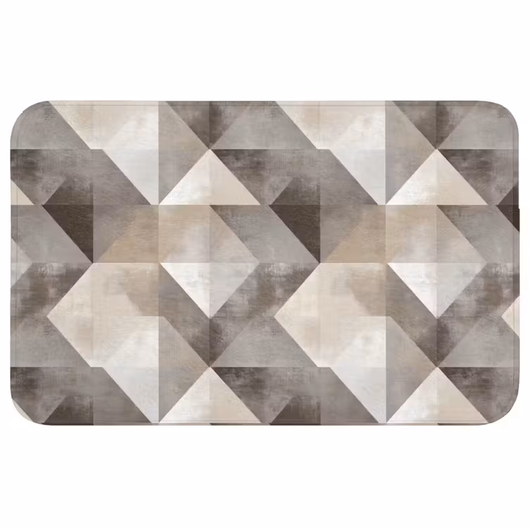 Geometrisch - Motief - Aardetinten WCmat middel 1009 -3d